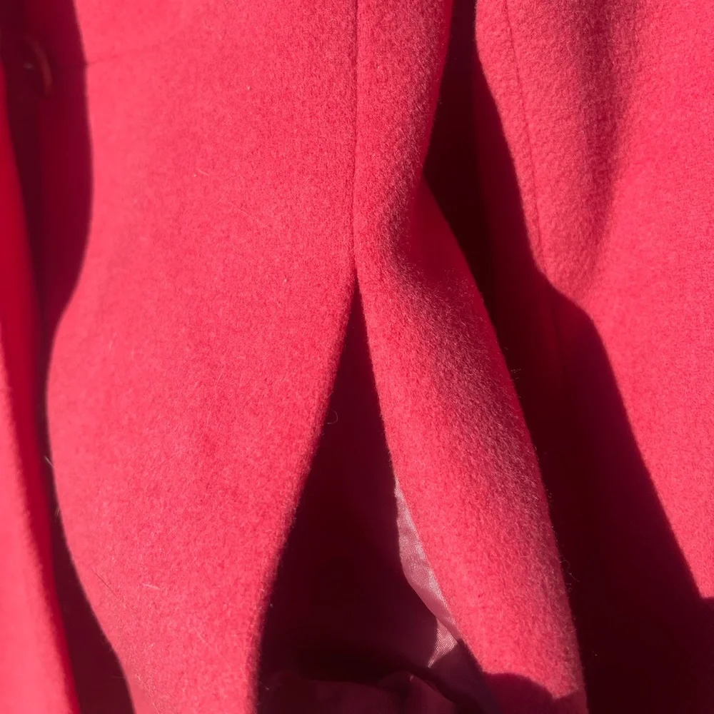 J Crew Uptown Ruffle Car Coat Women's Salmon Pink Coat Size 0 - Picture 7 of 16